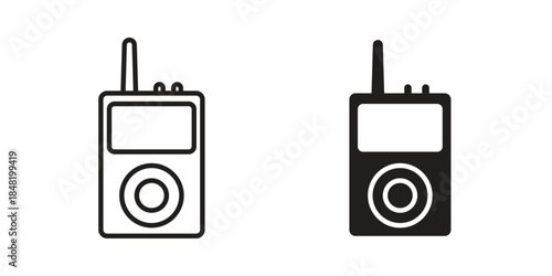 Transmitter icon for website, thin line icons. vector logo design
