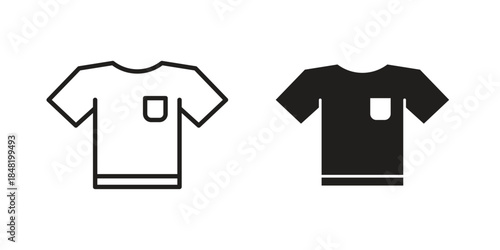Tshirt icon for website, thin line icons. vector logo design