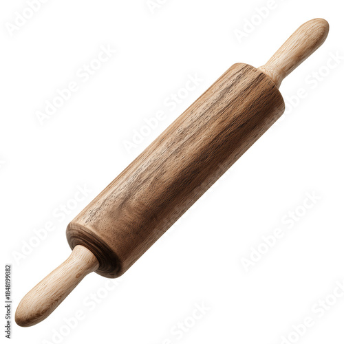 Wooden Rolling Pin Placed on a Flat Surface in a Kitchen Setting During the Day
