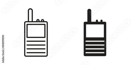 Walkie talkie icon for website, thin line icons. vector logo design