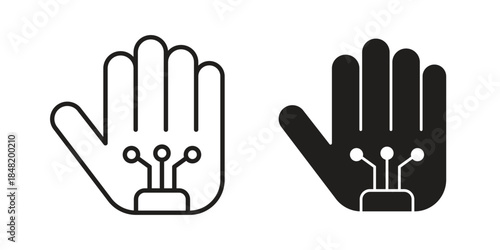 Wired gloves icon for website, thin line icons. vector logo design