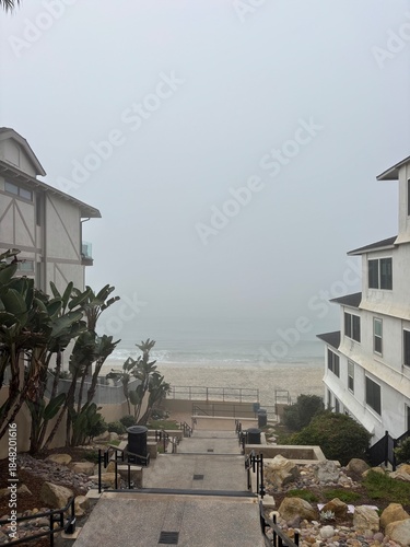 view the beach with the clouds 