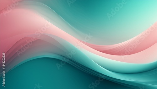 soft gradient background with teal and pink hues