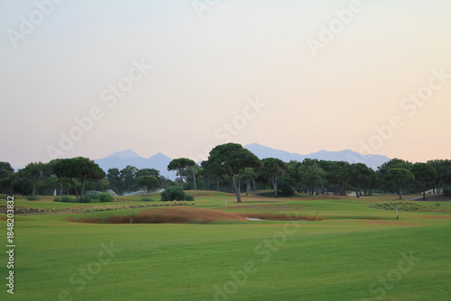golf course in the morning