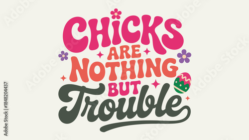 Vibrant typography with colorful Easter themed text