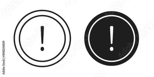 Alert icons. Minimal logo design element, vector illustration.