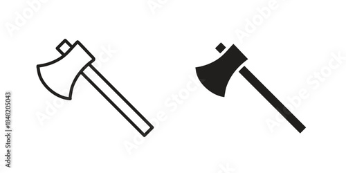 Axe icons. Minimal logo design element, vector illustration.