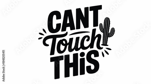 Stunning motivational quote with cactus on white background