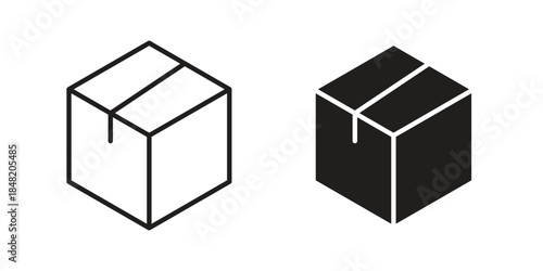 Box icons. Minimal logo design element, vector illustration.