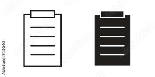 Clipboard icons. Minimal logo design element, vector illustration.