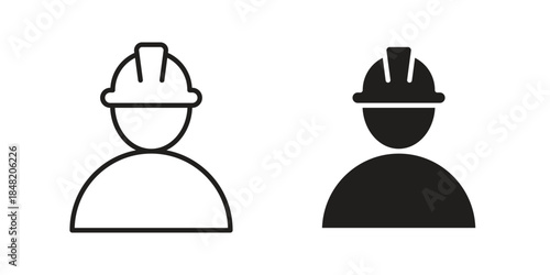 Construction icons. Minimal logo design element, vector illustration.