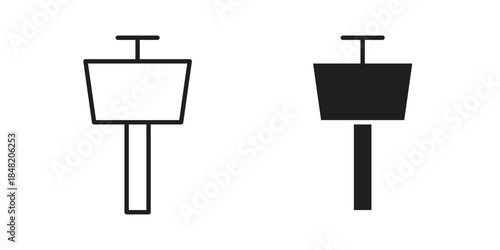 Control Tower icons. Minimal logo design element, vector illustration.