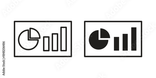 Dashboard icons. Minimal logo design element, vector illustration.