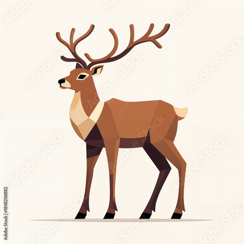 Christmas reindeer illustration isolated on white