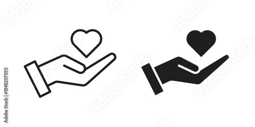 Donate icons. Minimal logo design element, vector illustration.