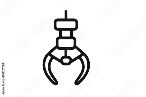Crane machine claw icon