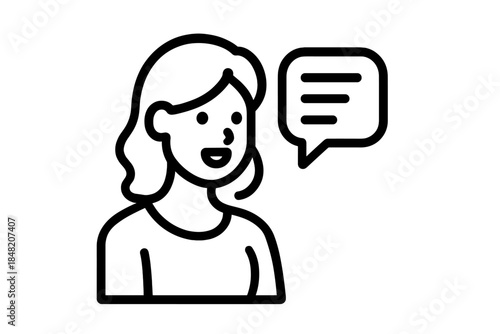 Woman Talking Icon