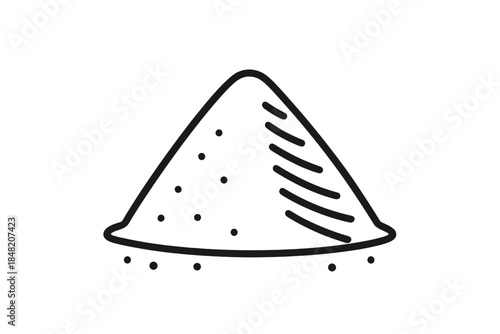 Stylized Pile of Salt or Sugar Icon