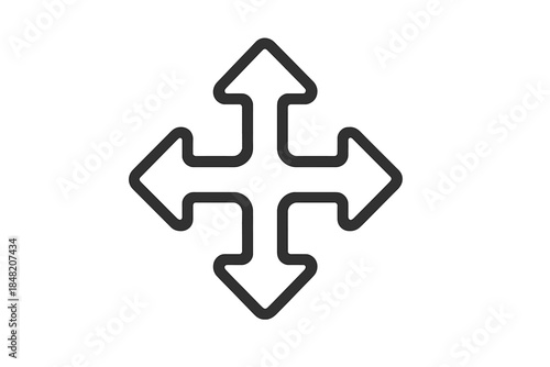 Four-way arrow cursor symbol