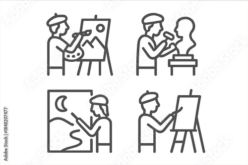 Artists Creating Different Forms of Art