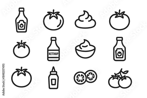 Tomato and Ketchup Icons