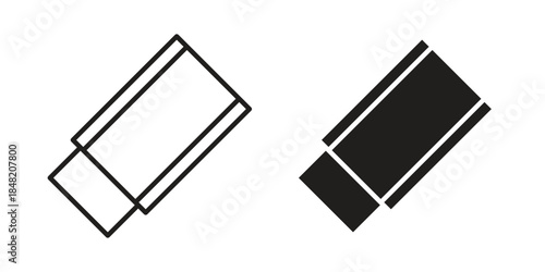 Eraser icons. Minimal logo design element, vector illustration.