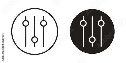 Equalizer icons. Minimal logo design element, vector illustration.