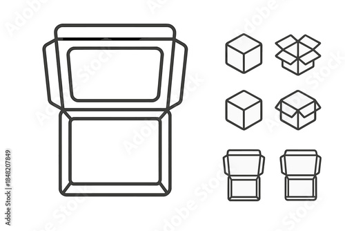 Packaging box illustrations