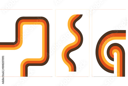 Retro Stripes Abstract Background