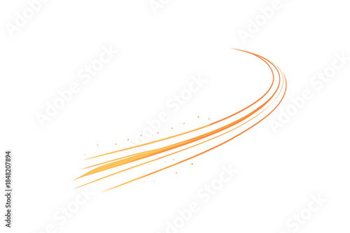 Glowing Orange Light Streaks on a Grayscale Gradient Background