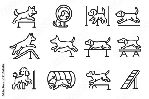 Dog Agility Icons
