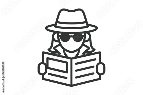 Anonymous person reading a newspaper