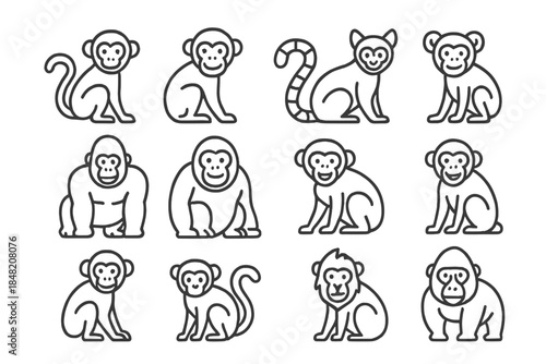 Collection of Monkey Icons