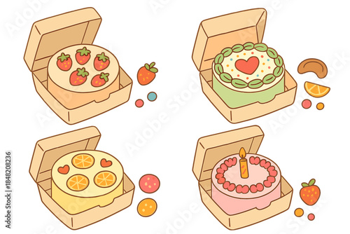 Cute Cakes in Boxes