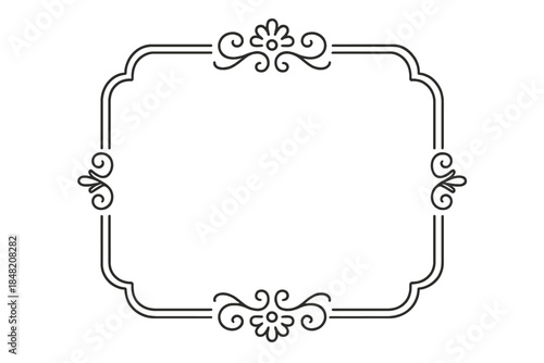 Ornate Vintage Frame with Floral Accents