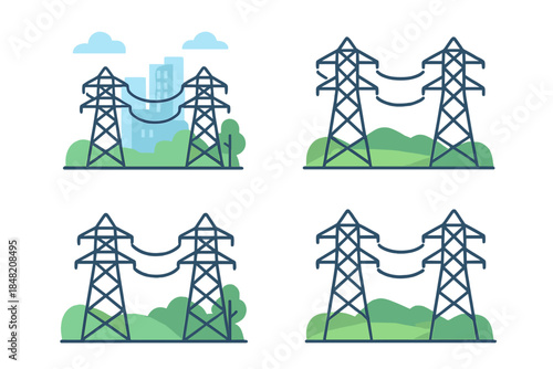 Power towers connection graphic