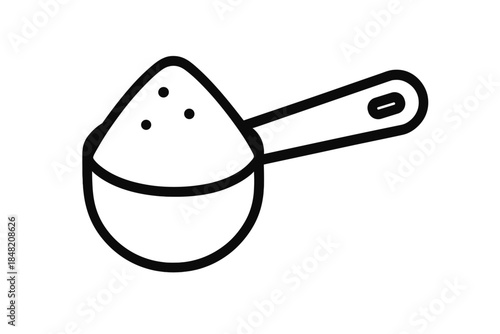 Scoop of powder with handle