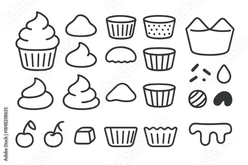 Abstract Sweet Food Icons