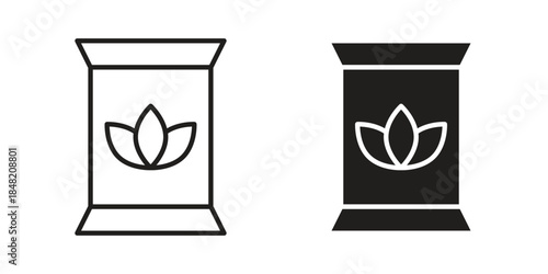 Fertilizer icons. Minimal logo design element, vector illustration.