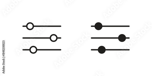 Filter Control icons. Minimal logo design element, vector illustration.
