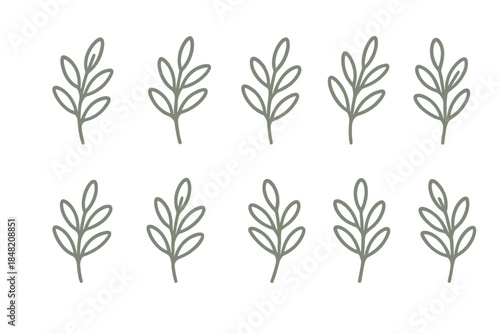 Minimalist leaves pattern on black background