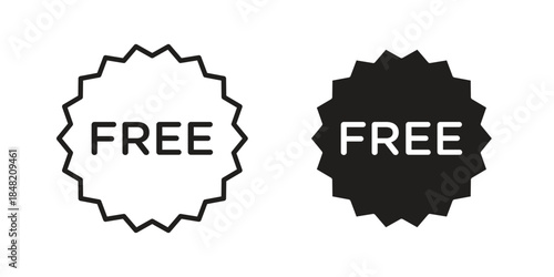 Free tag icons. Minimal logo design element, vector illustration.