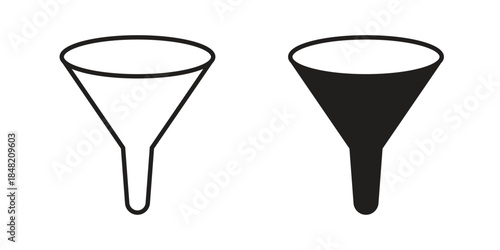 Funnel icons. Minimal logo design element, vector illustration.