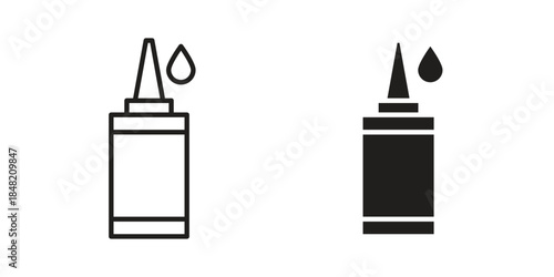 Glue icons. Minimal logo design element, vector illustration.