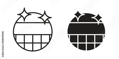 Glowing skin icons. Minimal logo design element, vector illustration.