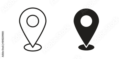 Gps icons. Minimal logo design element, vector illustration.