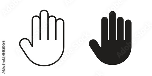 Hand icons. Minimal logo design element, vector illustration.