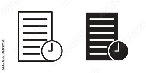 History icons. Minimal logo design element, vector illustration.