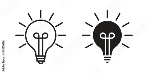 Idea icons. Minimal logo design element, vector illustration.