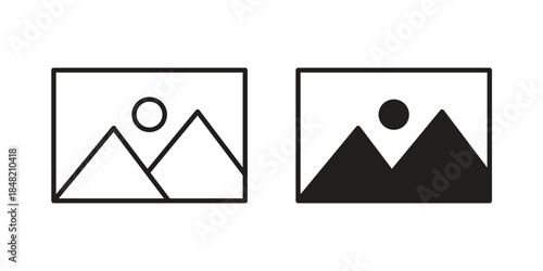 Image icons. Minimal logo design element, vector illustration.